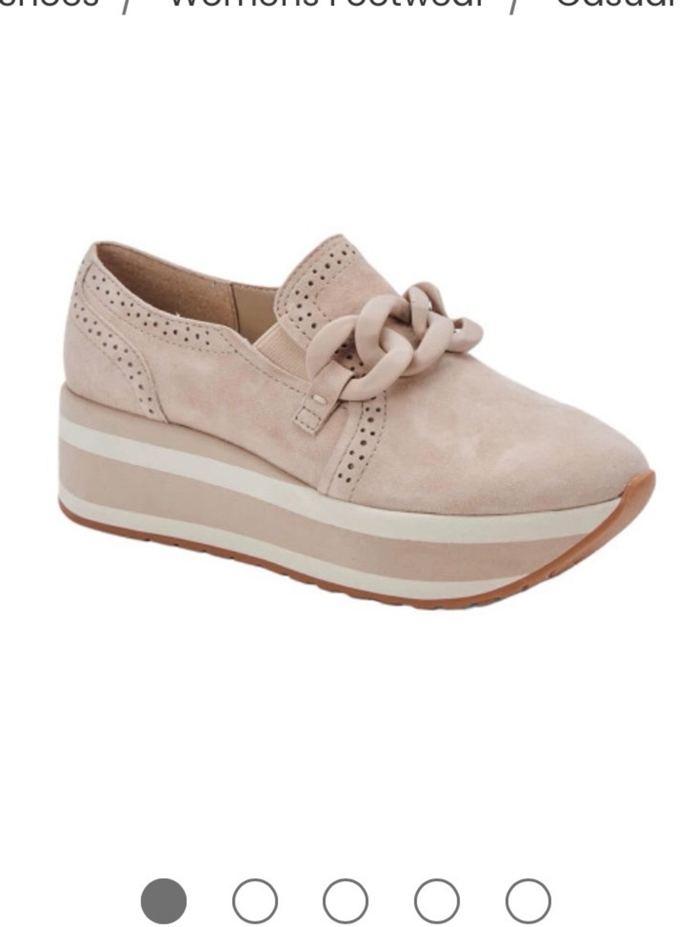 Dolce Vita Blush Pink Platform Chain-Trim Slip-On Loafer